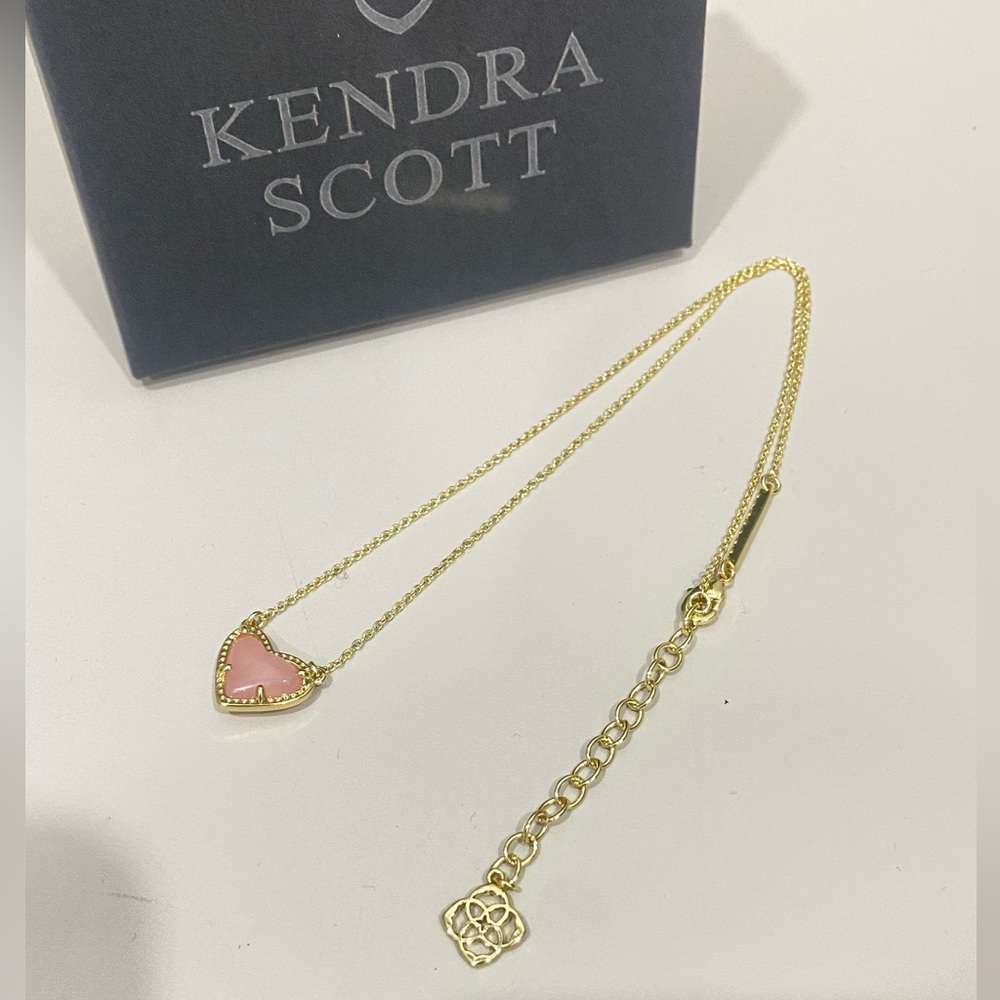 Kendra Scott Pink Heart Pendant Necklace